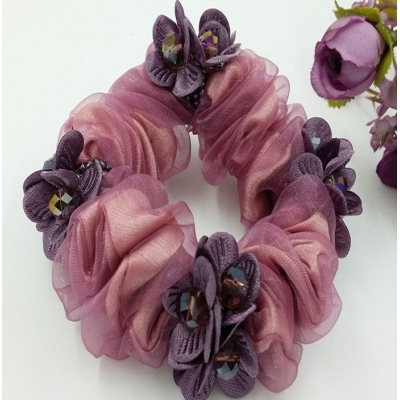 silk hair band multicolor hair scrunchies for girls